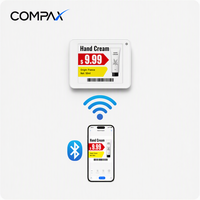 COMPAX 1.54'' Label Rak Elektronik BWRY Layar E-ink BLE 5.0 Label Harga Digital Daya Tahan Baterai 10 Tahun untuk Grosir Kosmetik