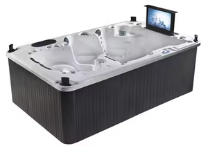 Vente chaude 4 personnes Baignoire Piscine Spa extérieure, Massage <span class=keywords><strong>Jacuzzi</strong></span> Relaxant Swim Spa pour Villa Garden Hotel - Product Image 5