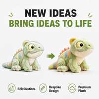 Peluche personnalisée colorée en forme de reptile/lézard, en coton PP et polyester, brodée, super douce, anti-stress, vente directe usine, OEM ODM