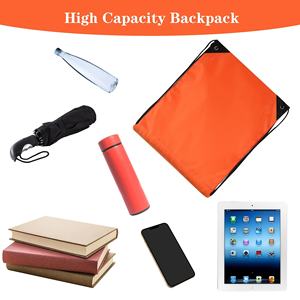 Sac à cordon imperméable en nylon imprimé polychrome vierge de ficelle de sublimation avec la sublimation faite sur commande - Product Image 2