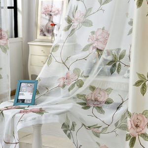 Tenda in stile americano soggiorno Cortinas <span class=keywords><strong>Para</strong></span> Sala tenda a fiori tenda stampata per Hotel - Product Image 4