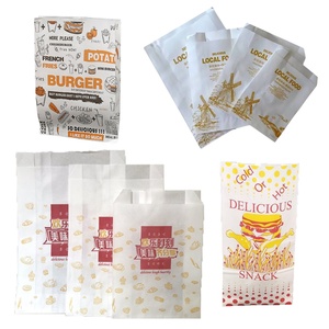 Mỡ Bằng Chứng Không Có Pfas Nhỏ Dược Thức Ăn Vật Nuôi In Nâu Trắng Kraft Chỉ Sharp Pinch V Hình Dạng Dưới Túi Giấy Cho Bánh Mì - Product Image 4