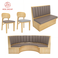 Ensemble de table et de chaises de restaurant et de café en bois massif, de style moderne et luxueux, sur mesure en Chine