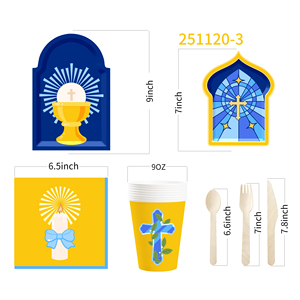 DAMAI Baby Gender Reveal Party Supplies Team Baby Paper Plates Napkins <b>Disposable</b> Baby Shower <b>Tableware</b> Decorations for 8 Guests - Product Image 4