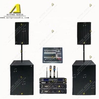 Système audio professionnel PS15 + KA18A - Ensemble de haut-parleurs actifs (2+2) : 2x15 pouces haut-parleurs de sonorisation et 2x18 pouces caisson de basses, 1400W en contreplaqué de bouleau