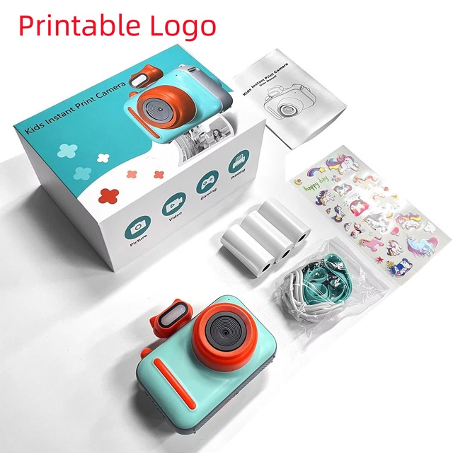 Hot Selling High-quality Educational Fun Cartoon High-definition Screen Cameras Safe Durable Build Kids Instant Print Camera