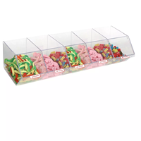 Distributeur empilable de présentoir en acrylique de grande capacité de porte-bonbons en acrylique pour biscuit de bonbons Vente en gros personnalisée