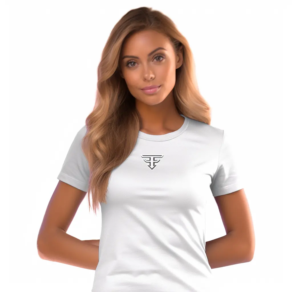 High quality polyester cotton women's t-shirts  Custom logo women soft slim fit t shirt with logo