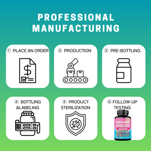 Capsules OEM de collagène + d'acide hyaluronique 64000mg extra fort-beauté de la peau, supplément nutritionnel - Product Image 6