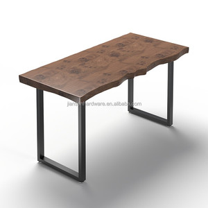 Patas de Mesa de Comedor Negras de Estilo Industrial de Diseño Moderno de <span class=keywords><strong>28</strong></span> Pulgadas, Patas de Banco de Metal para Muebles, Patas de Escritorio de Madera - Product Image 1