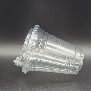 Copo Plástico Descartável com Tampa, Amostra Grátis por Atacado, Copo Plástico Biodegradável Transparente para Smoothie e Suco - Product Image 6