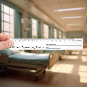 Pita pengukur luka sekali pakai, penggaris pemandu pengukuran dua sisi pita kertas sekali pakai untuk perawat - Product Image 4