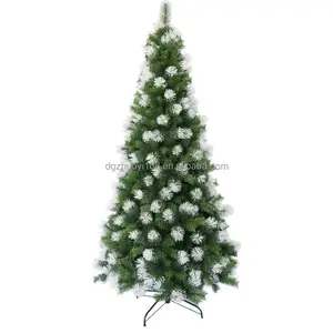 Arbol de navidad hiện đại thông Cây giáng sinh với kim loại đứng, 7.5ft Cây giáng sinh