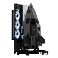 NPC ALSEYE Mecha Space PC Case, Special Spaceship Shape Design Micro ATX/ITX PC Case 360 Cooler Gaming Computer Cases & Towers