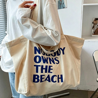 Sac fourre-tout en toile de couleur unie personnalisable |   Sac à bandoulière pliable à motif lettres, sac à main de shopping |   Taille et logo personnalisés