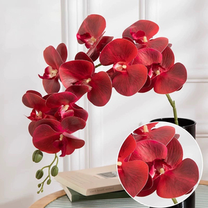 110cm Usine En Gros Petites Fleurs Artificielles Rouges Plantes D'automne Branches De Design Intérieur Décoratif - Product Image 1