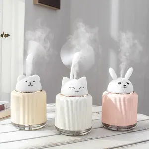 Multifunction Portable Cute Desktop Humidifier with Night Light House Ultrasonic Mist Led Air Rabbit USB Mini Humidifier for Car