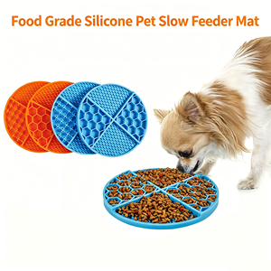 Tappetino in Silicone con Ventosa per Lenta Alimentazione, per Cani e Gatti, per Distribuzione di Crocchette e Alimentazione Quotidiana - Product Image 1