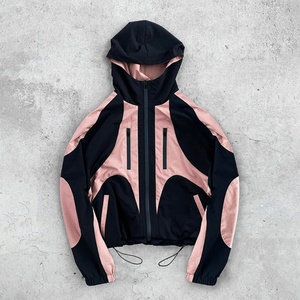 Custom logo High Quality Nylon Windbreaker <b>Jackets</b> for Men Zip up Coat Cut and Sew Polyester Soft Shell Nylon <b>Track</b> <b>Jacket</b> - Product Image 2