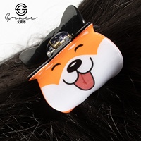 Vente en gros usine : Pince à cheveux griffe pour femmes, motif animaux de dessin animé mignons (lapin, chiot), pour coiffures chignon ou queue de cheval, avec logo personnalisé