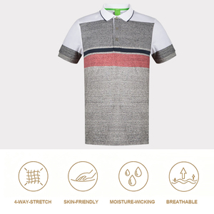 Chemise classique pour homme 100% coton respirant à manches courtes, polos, hauts, vêtements décontractés pour le travail, polos pour homme - Product Image 3