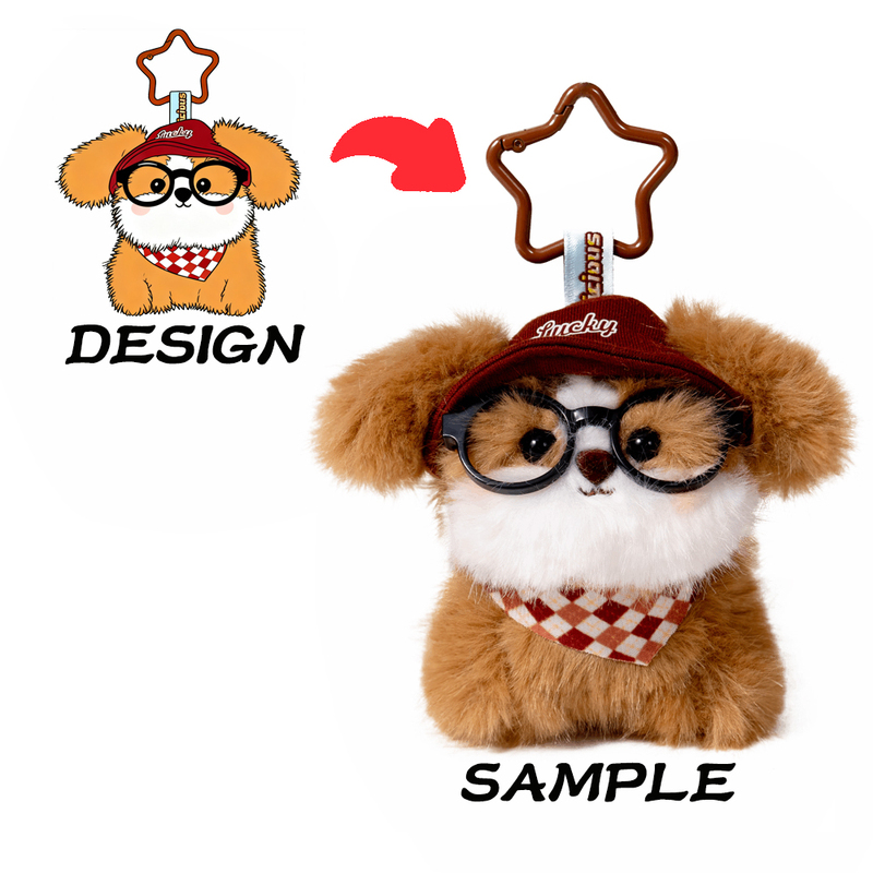 Plush Glasses Pals Hanging Keychain CE