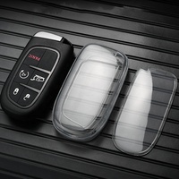 Housse de clé de voiture en TPU pour Jeep Renegade Compass Grand Cherokee pour Chrysler 300C Wrangler Dodge Accessoires de voiture