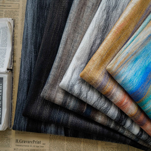 قماش صوف جاكار مخطط أومبر كلاسيكي صوف بوليستر محبوك لفصل الشتاء - Product Image 5