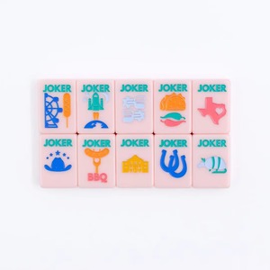 Mahjong de luxe moderne américain en acrylique rose, 160 tuiles, couleur personnalisée, durable, écologique, pliable, portable, peint à la main, pour l'intérieur - Product Image 4