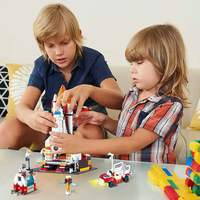 1000 pièces navette spatiale blocs de construction enfants assemblés petites particules blocs de construction jouet 6 en 1 puzzle cadeaux garçon jouets