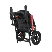 Fauteuil roulant manuel pliable léger de haute qualité pour l'extérieur, adapté aux voyages en avion, pour personnes handicapées