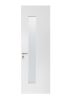 Porte intérieure plate de peinture blanche avec la surface finie d'insertion en verre pour l'appartement de villa