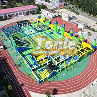 Château gonflable extérieur, parcours d'obstacles commercial, jeux de terrain de jeu gonflables pour les locations de fêtes