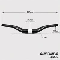 Guidon de trottinette électrique Carbonrevo en alliage d'aluminium, barre de direction à résistance supérieure pour les longues distances, ajustement parfait