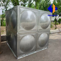 Réservoir d'eau carré en acier inoxydable SS304 de qualité alimentaire, capacité personnalisée, pour stockage d'eau domestique et hôtelier