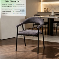 Chaise de salle à manger OKAY, personnalisable, en promotion, directement de l'usine, fiable, pour salle d'attente, moderne, minimaliste, en tissu rembourré