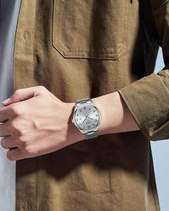 Montre à charme pour homme <span class=keywords><strong>CIVO</strong></span> en acier inoxydable, étanche 3 BAR, quartz analogique, verre cristal luminescent, cadran de 41 mm, boucle à bouton, tendance - Product Image 5