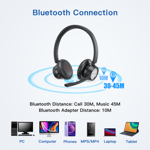 <span class=keywords><strong>Casque</strong></span> Bluetooth sans fil à double oreillette pour centre d'appels, prix de gros, réduction de <span class=keywords><strong>bruit</strong></span>, avec adaptateur - Product Image 2