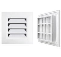 Difusor de Aire Cuadrado de Aleación de Aluminio de Alta Calidad con Diseño Moderno para Ventilación de Sótanos y Almacenes en Mal Clima