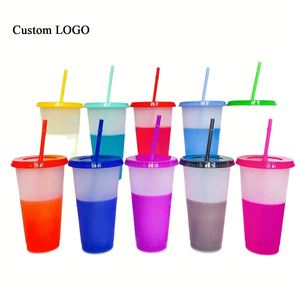 Vaso Personalizado con Logotipo de 24 oz, Tapa de PP Ecológica, Sensible al Calor, Cambia de Color, para Promociones - Product Image 6