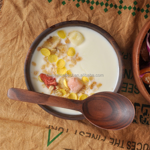 Bols en bois d'acacia, petit bol rond en bois <span class=keywords><strong>de</strong></span> calabash, bol à salade en bois sculpté à la main, pour servir des sauces, cuisine - Product Image 3