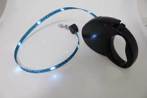 도매 공장 직접 LED 개폐식 개 가죽 끈 USB 충전 빛나는 개 목걸이 부드러운 조명 뜨거운 판매 개 제품 - Product Image 3