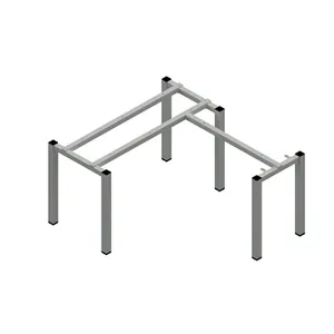 Barre de meubles de bureau en forme de L, pied de meuble