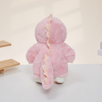 Ours articulé Lina de 12 pouces pour vidéos ASMR, avec costume de dinosaure amovible, poupée en peluche douce
