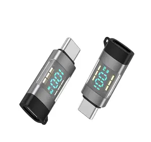 Transparent digital display adapter PD100W adapter type-c to type-c 5A laptop, Android phone OTG Adapter