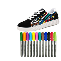 Marqueur de peinture de vêtements de haute qualité stylo tissu Permanent marqueur d'art de tissu Non toxique stylo de peinture colorée