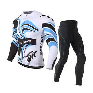 Benutzer definierte Winter Thermal <span class=keywords><strong>Jersey</strong></span> Black Bike Wear Top Shirts Urban Langarm für Männer Fahrrad bekleidung Herbst Rad trikot - Product Image 1