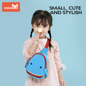 NOHOO zaino scuola impermeabile per bambini stile <span class=keywords><strong>squalo</strong></span> borsa sul petto <span class=keywords><strong>con</strong></span> chiusura a cerniera per i bambini di età 2-10 anni ragazzi e ragazze - Product Image 3