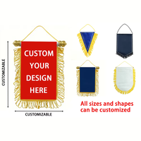Drapeau d'échange personnalisable pour équipes de football avec conception gratuite, en satin écologique et tige en PVC