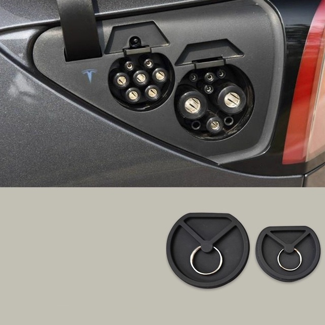 HY ILink Factory Supply 1:1 Match Tesla Magnetic Silicone Charging Cover EV Automotive Accessories Protects Charging Port Seal